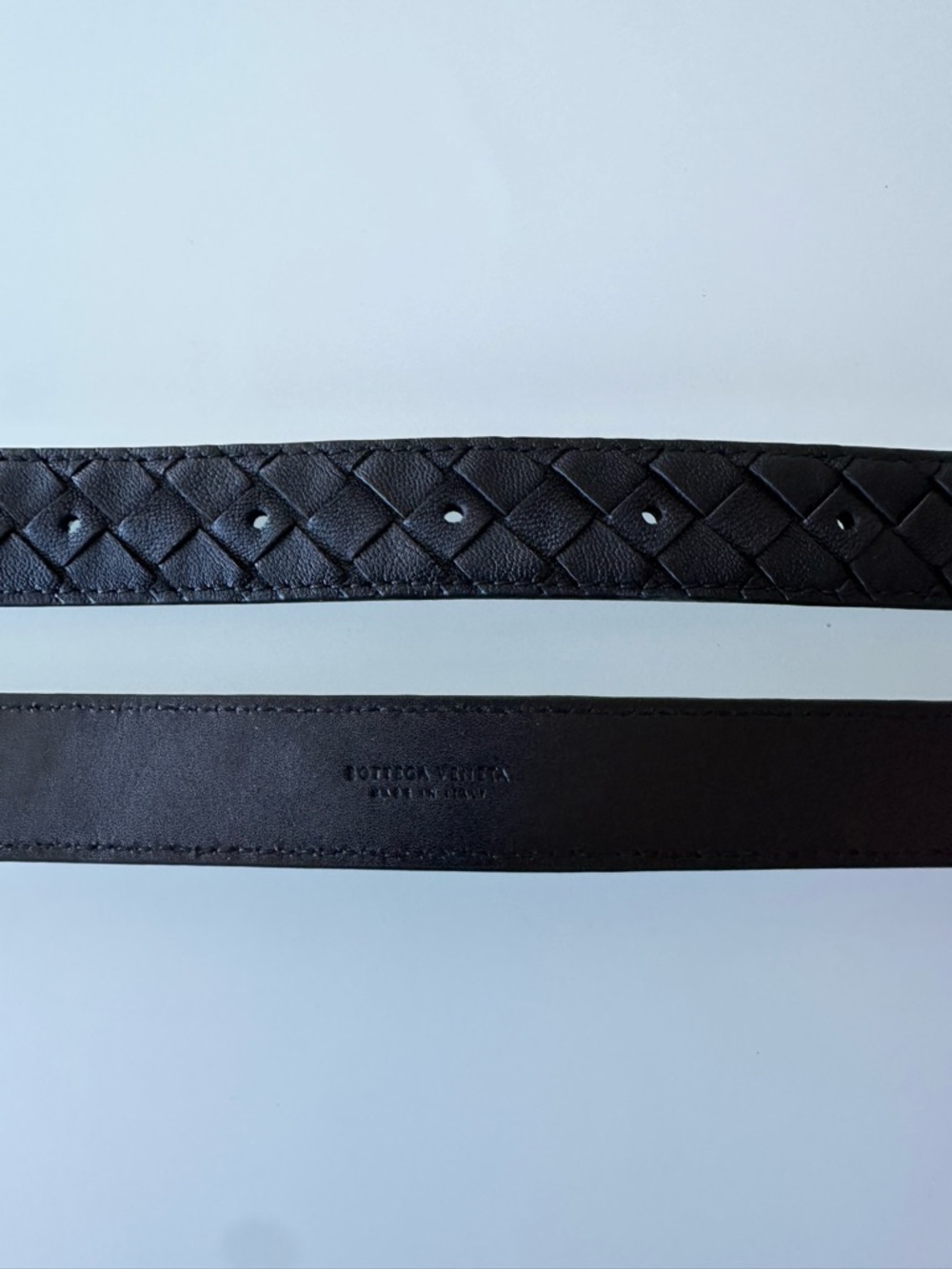 Bottega Veneta Black Woven Leather Belt - Picture 5 of 6